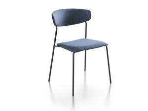 WOLFGANG - Stackable fabric chair with integrated cushion - Chair by Fornasarig