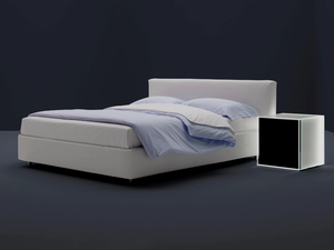 LEA - Double bed with upholstered headboard - Bed frame by Frauflex
