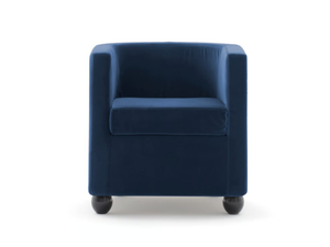LULÙ - Fabric easy chair with armrests with removable cover - Armchair by Frauflex