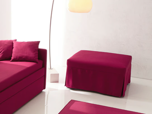 POUF LETTO - Upholstered fabric pouf bed with removable lining - Pouf by Frauflex