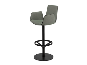 AMELIE BAR ARMCHAIR HIGH - Swivel fabric barstool with armrests - Stool by Freifrau