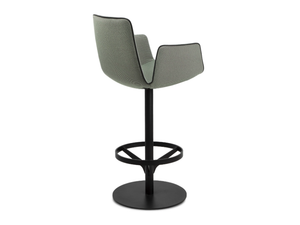 AMELIE COUNTER ARMCHAIR HIGH - Swivel high fabric stool with armrests - Stool by Freifrau