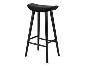 KYA BARSTOOL WOODEN FRAME - Fabric barstool with footrest - Stool by Freifrau