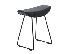 KYA STOOL SEAT WIRE FRAME - Sled base upholstered low leather stool - Stool by Freifrau