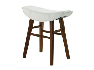 KYA STOOL SEAT WOODEN FRAME - Low upholstered leather stool - Stool by Freifrau