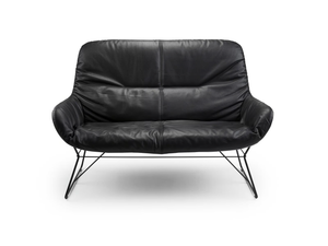LEYA LOUNGE COUCH - Leather small sofa - Sofa by Freifrau