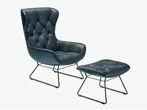 LEYA WINGBACK CHAIR - Tufted armchair with armrests - Armchair by Freifrau