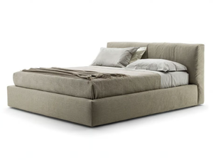 COOPER - Fabric bed with upholstered headboard - Bed frame by Frigerio