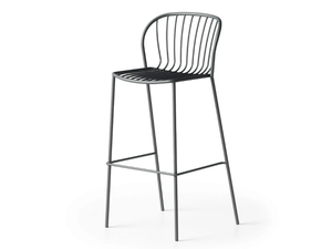 AMITHA STOOL - High steel stool with back - Stool by GABER