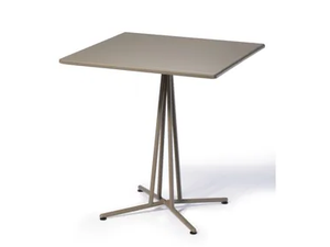 BRISTOL - Square epoxy paint steel table with 4-star base - Table by GABER