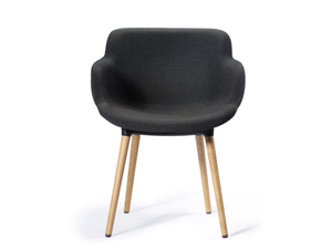 CHOPPY SLEEK BL/BP - Upholstered chair with armrests - Chair by GABER