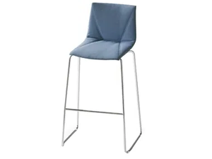 COLORFIVE WRAP ST 76 - Sled base high upholstered stool - Stool by GABER