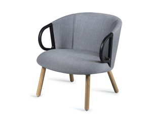 CUCARACHA LB BL - Upholstered fabric easy chair with armrests - Armchair by GABER
