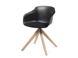 DAME PL - Trestle-based technopolymer chair with armrests - Chair by GABER