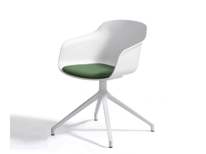 DAME U - Trestle-based technopolymer chair with armrests - Chair by GABER