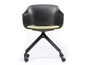 DAME UR - Trestle-based technopolymer chair with armrests - Chair by GABER