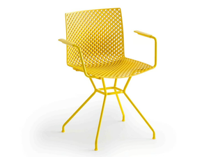 FULLER TCS - Trestle-based technopolymer chair with armrests - Chair by GABER