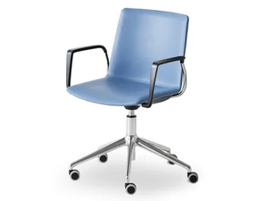 JUBEL I5R BR - Height-adjustable upholstered office chair with armrests - Chair by GABER