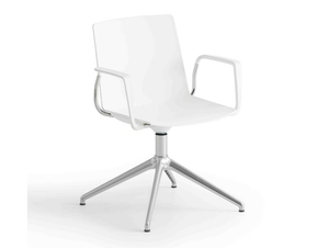 JUBEL L BR - Trestle-based technopolymer office chair with armrests - Office Chair by GABER