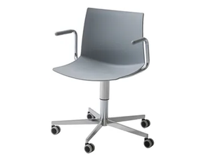 KANVAS 2 5R BR - Technopolymer office chair with armrests with 5-Spoke base - Office Chair by GABER