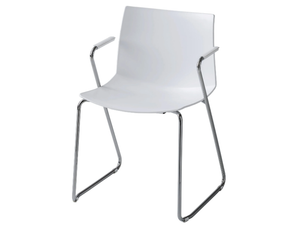 KANVAS 2 STS - Sled base technopolymer chair with armrests - Chair by GABER