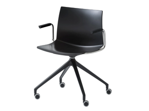 KANVAS 2 U BR - Swivel trestle-based technopolymer office chair - Office Chair by GABER