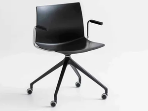 KANVAS 2 UR BR - Swivel technopolymer office chair with armrests - Office Chair by GABER