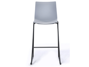 KANVAS ST 66/76 - Sled base high technopolymer garden stool - Stool by GABER