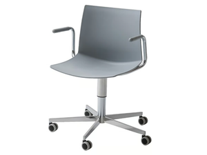 KANVAS T5R BR - Height-adjustable office chair with armrests with 5-Spoke base - Chair by GABER