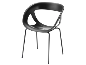 MOEMA NA - Stackable technopolymer chair with armrests - Chair by GABER