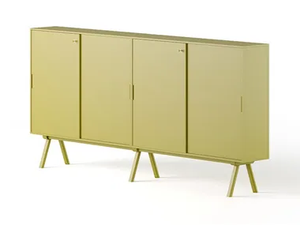 MULTIPLE CABINET 2027 - Wooden office storage unit with sliding doors - Cabinet by GABER