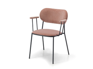 NUTA LIGHT - Upholstered fabric chair with armrests - Chair by GABER