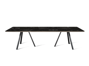 OHIMÀ - Rectangular multi-layer wood garden table - Table by GABER