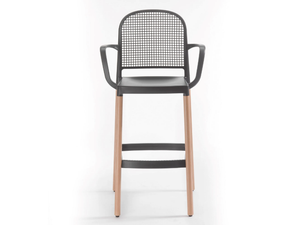 PANAMA B - High technopolymer stool with armrests - Stool by GABER
