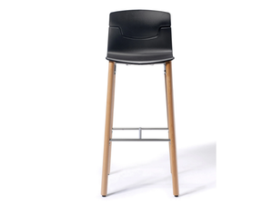 SLOT FILL BL - High technopolymer stool with footrest - Stool by GABER