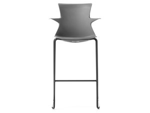 Tema ST 67/77 - Sled base technopolymer stool with footrest - Stool by GABER