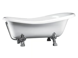 CAMILLA - Asymmetric cultured marble bathtub on legs - Bathtub by Gaia Mobili