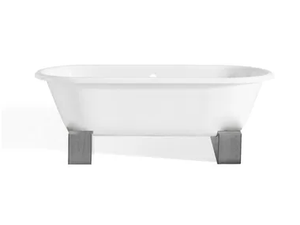 DUAL WOOD - Oval cast iron bathtub on legs - Bathtub by Gaia Mobili