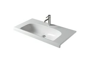 DREAM - 91 CM - Rectangular ceramic washbasin - Washbasin by GALASSIA