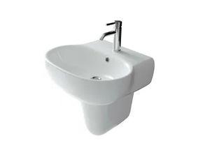 ERGO - 55 CM - Wall-mounted ceramic washbasin - Washbasin by GALASSIA