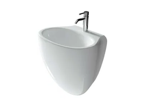 ERGO - 55 CM - Wall-mounted ceramic washbasin - Washbasin by GALASSIA