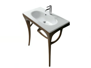 ERGO 7156 - Iroko console sink - Washbasin cabinet by GALASSIA