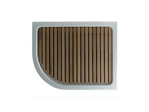 LUNA DX - Slatted wooden shower tray - Shower tray by GALASSIA