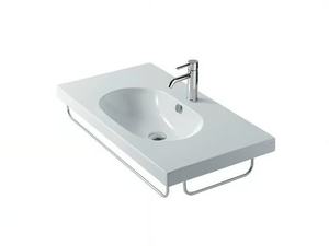 M2 - 90 CM - Wall-mounted ceramic washbasin - Washbasin by GALASSIA
