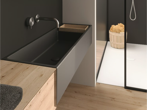 NEXT NARROW - Rectangular ceramic washbasin - Washbasin by GALASSIA