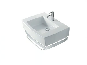 SA.02 70 - Rectangular ceramic washbasin with towel rail - Washbasin by GALASSIA