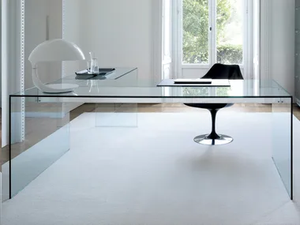 AIR DESK L - Corner crystal writing desk - Desk by Gallotti&Radice