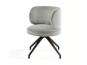 AKIKO - Swivel upholstered fabric chair - Chair by Gallotti&Radice