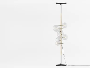 BOLLE VERTICALE - Blown crystal floor lamp - Floor lamp by Gallotti&Radice