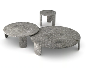 CLEMO - Round marble coffee table - Coffee table by Gallotti&Radice